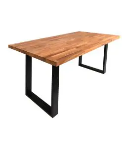 stol dębowy z kwadratowymi nogami